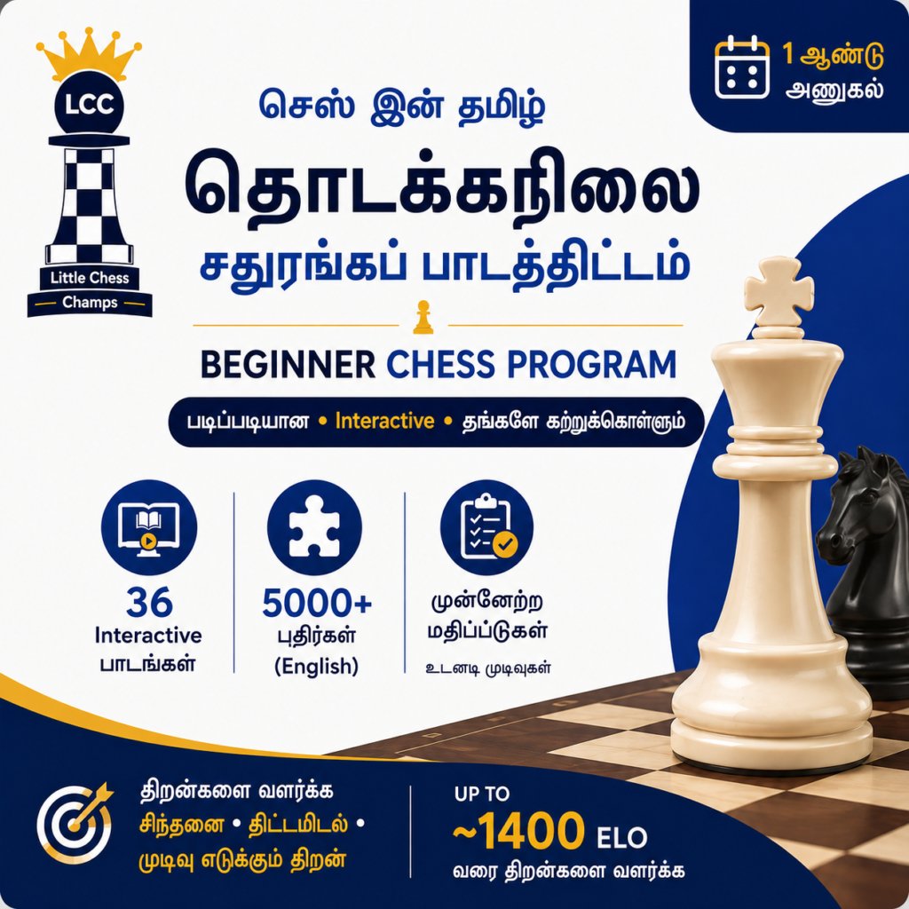 Chess in Tamil | Beginner Chess Program | Step-by-Step Interactive Curriculum